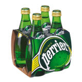 巴黎水（Perrier） 含气天然矿泉水玻璃瓶 法国进口果味气泡水 330ml*24玻璃瓶原味