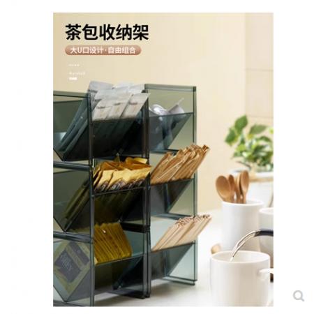 日本进口茶包收纳盒速溶奶茶置物架三层