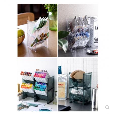 日本进口茶包收纳盒速溶奶茶置物架三层