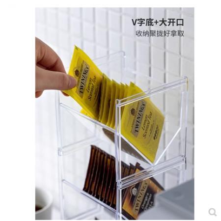 日本进口茶包收纳盒速溶奶茶置物架三层